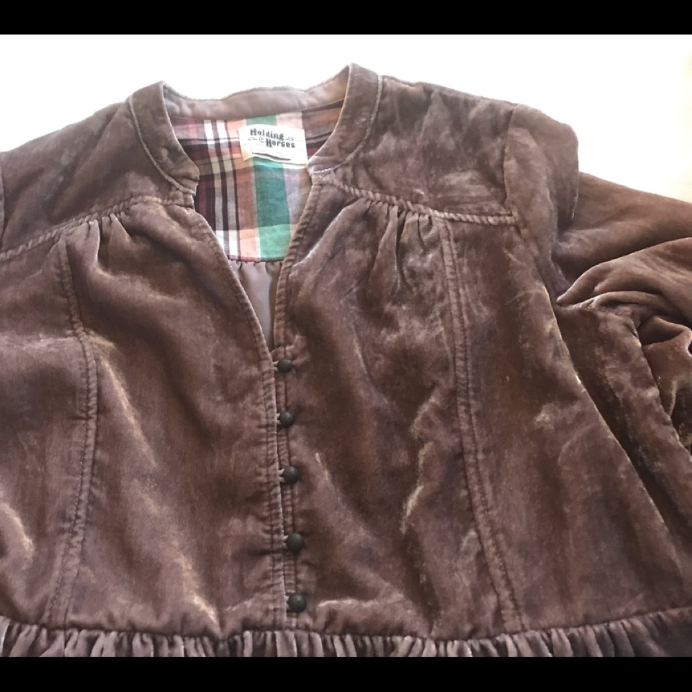 Anthropology Holding Horse Velvet Dress